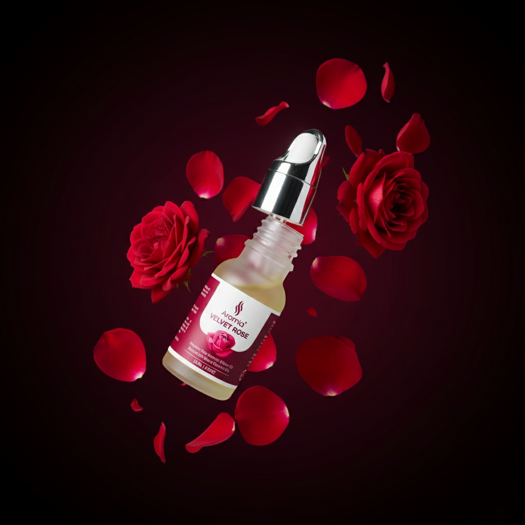 Velvet Rose | Natural Essential Oil Blended Premium Aromatic Diffuser Fragrance Oil | 15 ML