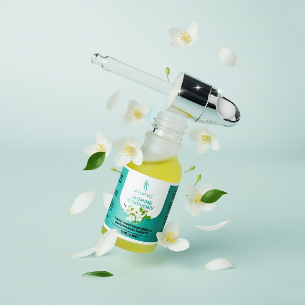 Jasmine Symphony | Natural Essential Oil Blended Premium Aromatic Diffuser Fragrance Oil | 15 ML