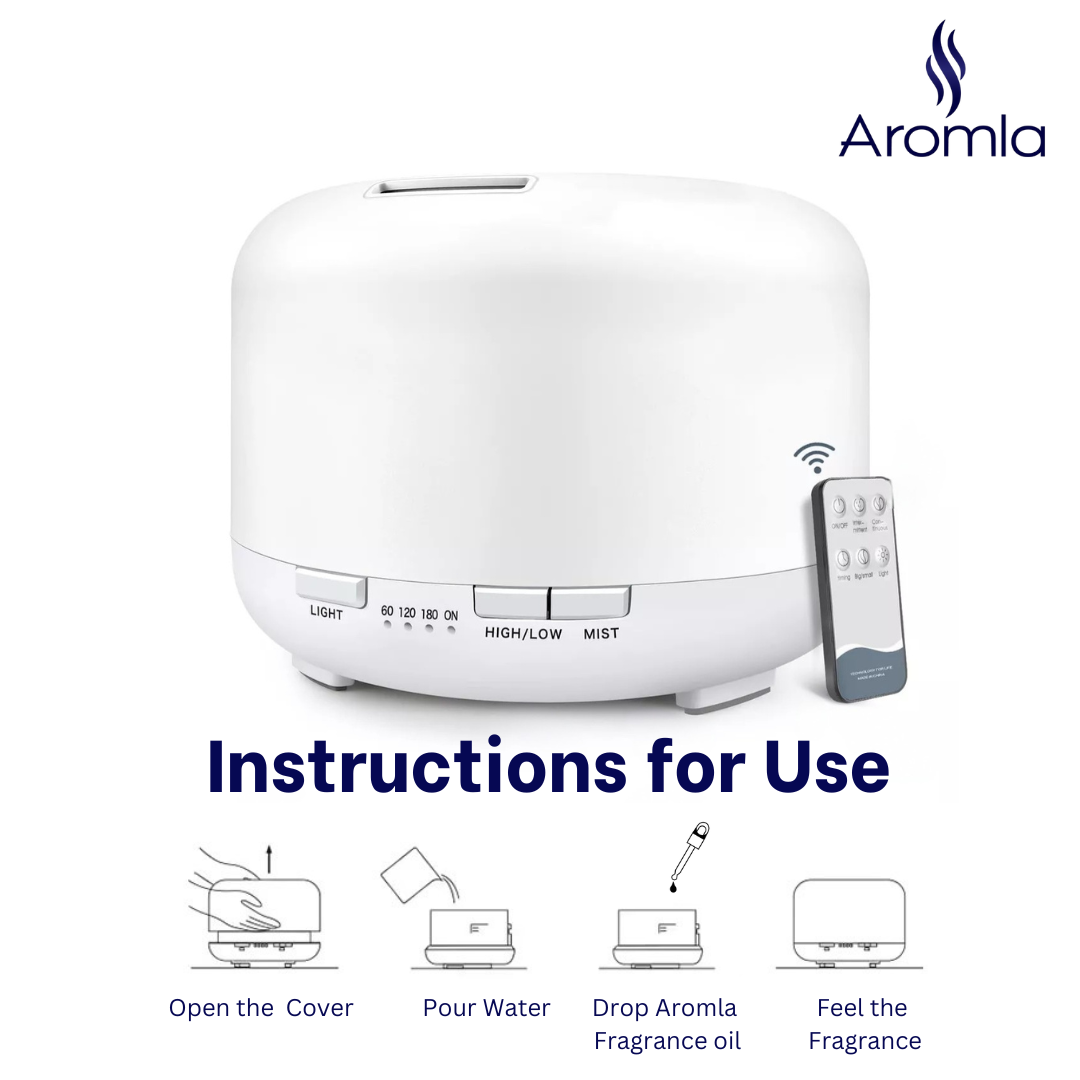 Aromla Ultrasonic Air Humidifier, 7-in-1 for Home and Office, Runtime of 6+ Hours