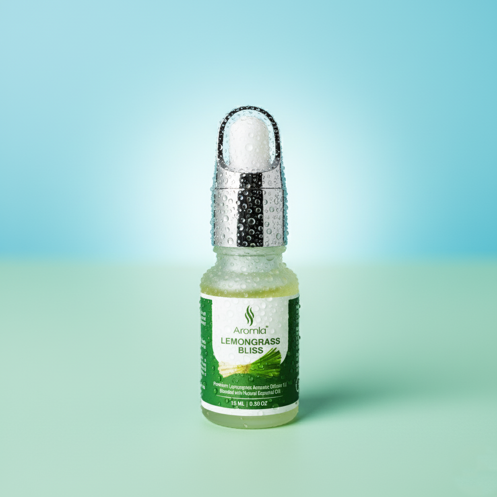 Lemongrass Bliss | Natural Essential Oil Blended Premium Aromatic Diffuser Fragrance Oil | 15 ML