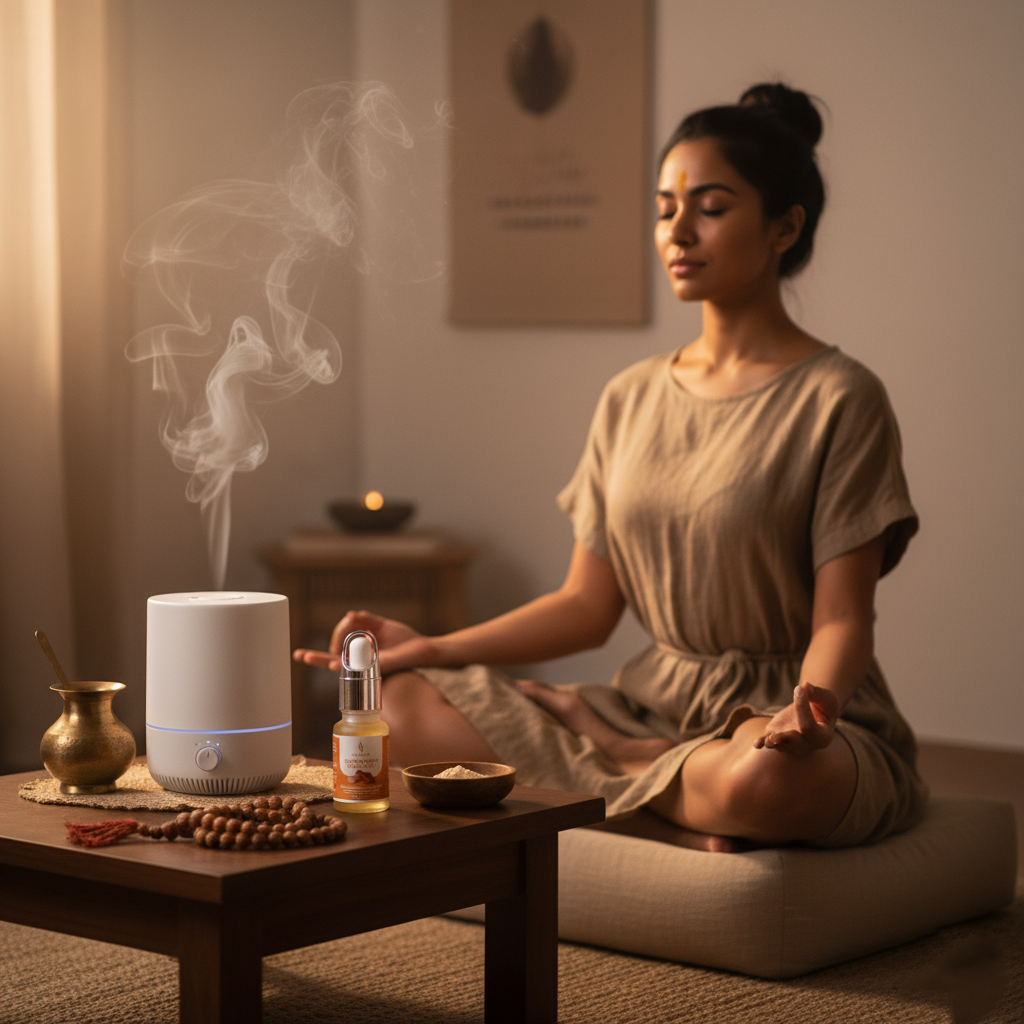 Sandalwood Sanctuary | Natural Essential Oil Blended Premium Aromatic Diffuser Fragrance Oil | 15 ML