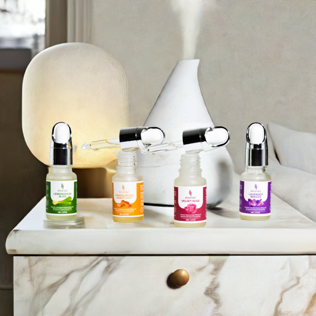 Nature's Bliss Combo pack of 4 | Blended with Imported Natural Essential Oils | Premium Aromatic Diffuser Fragrance Oil