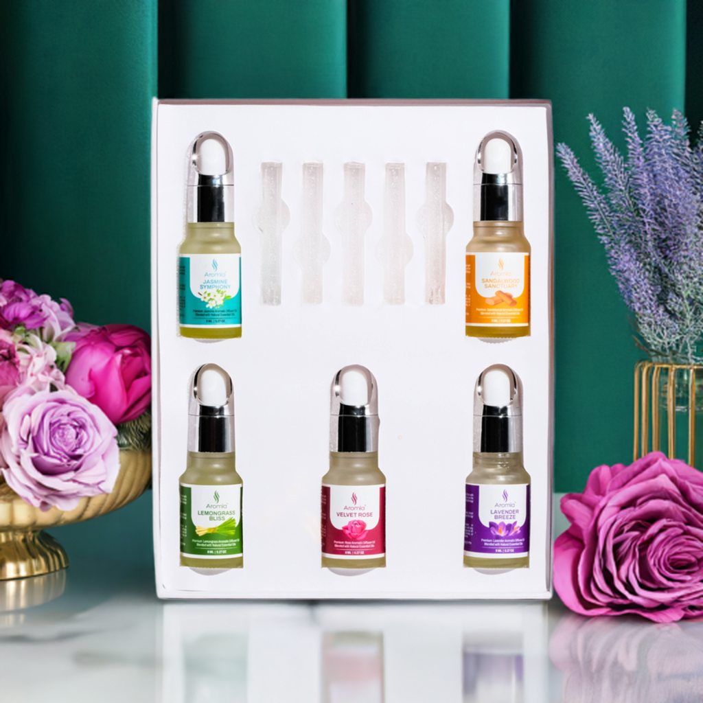 Nature's Bliss Combo pack of 5 | Blended with Imported Natural Essential Oils | Premium Aromatic Diffuser Fragrance Oil