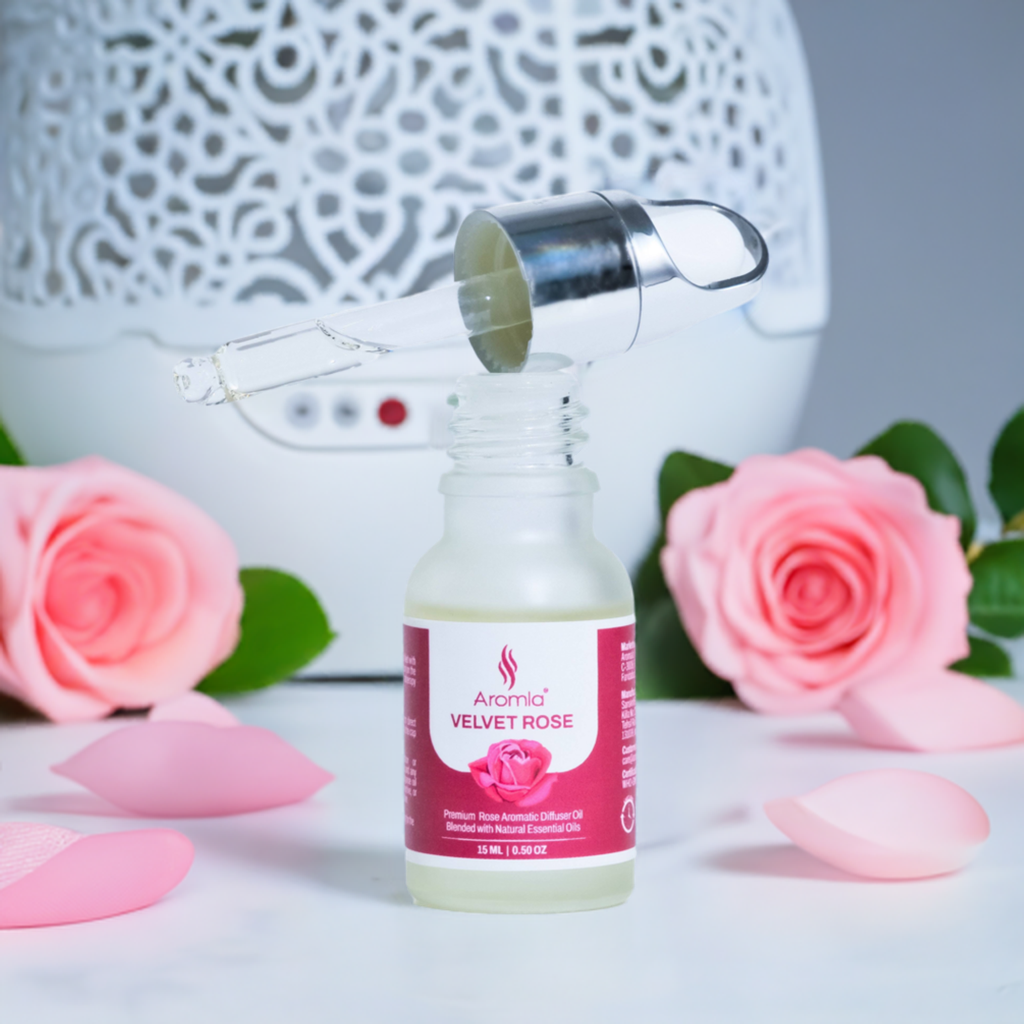 Velvet Rose | Natural Essential Oil Blended Premium Aromatic Diffuser Fragrance Oil | 15 ML